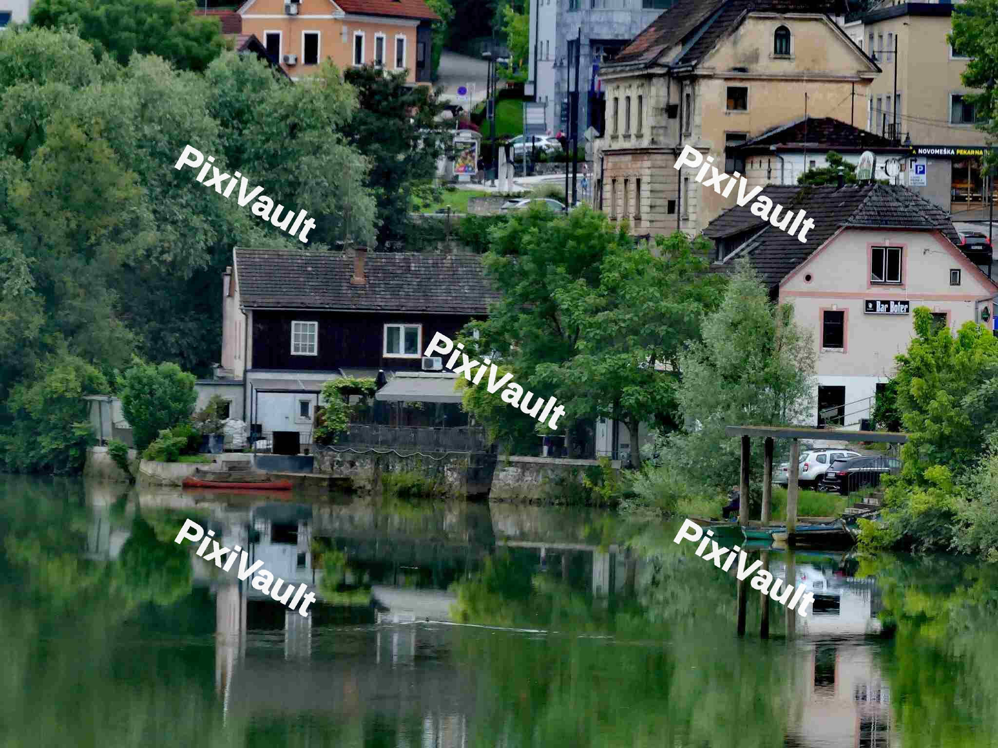 Houses along the river